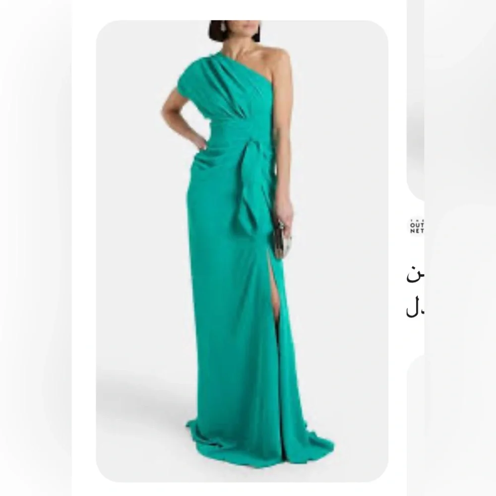 Rhea Costa Blue One-Shoulder Gown for Weddings - Picture 2 of 11